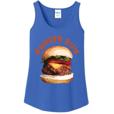 Hamburger Cheeseburger Burger Funny Fast Food Gift Ladies Essential Tank