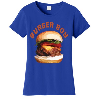 Hamburger Cheeseburger Burger Funny Fast Food Gift Women's T-Shirt