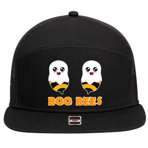 Halloween Costume Boo Bees Gift 7 Panel Mesh Trucker Snapback Hat