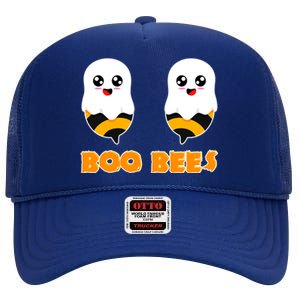 Halloween Costume Boo Bees Gift High Crown Mesh Back Trucker Hat