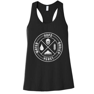 Homebrew Craft Beer Brewing Brewmaster Hops Beer Brewer Gift Women's Racerback Tank