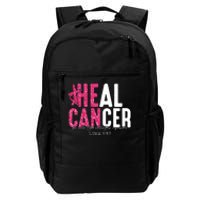 Heal Cancer Believe God Christian Breast Cancer Awareness Daily Commute Backpack