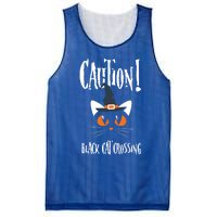 Halloween Caution Black Cat Crossing Classic Design Funny Gift Mesh Reversible Basketball Jersey Tank