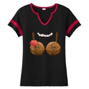 Halloween Coconut Bra Costume Coconut Halloween Ladies Halftime Notch Neck Tee