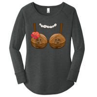 Halloween Coconut Bra Costume Coconut Halloween Women's Perfect Tri Tunic Long Sleeve Shirt