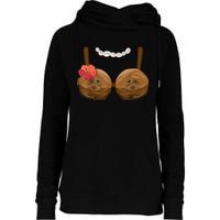 Halloween Coconut Bra Costume Coconut Halloween Womens Funnel Neck Pullover Hood