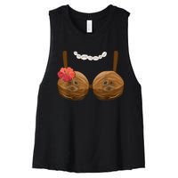 Halloween Coconut Bra Costume Coconut Halloween Women's Racerback Cropped Tank