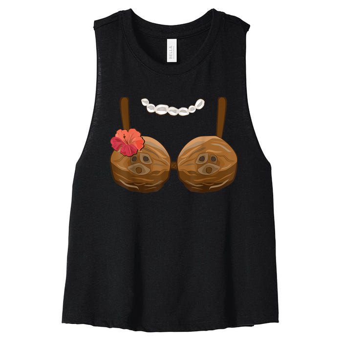 Halloween Coconut Bra Costume Coconut Halloween Women's Racerback Cropped Tank