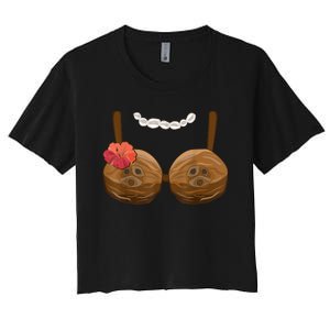 Halloween Coconut Bra Costume Coconut Halloween Women's Crop Top Tee