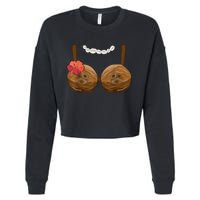 Halloween Coconut Bra Costume Coconut Halloween Cropped Pullover Crew