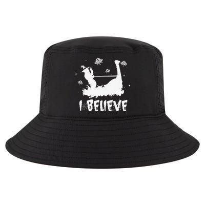 Halloween Costume Bigfoot Riding Nessie I Believe UFO Alien Cool Comfort Performance Bucket Hat