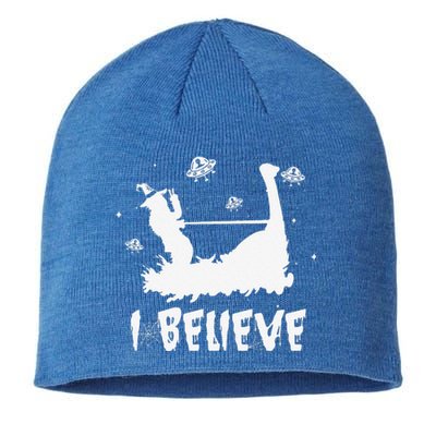 Halloween Costume Bigfoot Riding Nessie I Believe UFO Alien Sustainable Beanie