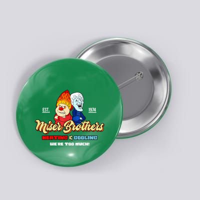 Heating & Cooling Brothers Christmas Retro Button