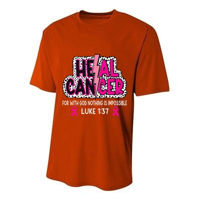 Heal Cancer Believe God Christian Performance Sprint T-Shirt