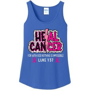 Heal Cancer Believe God Christian Ladies Essential Tank