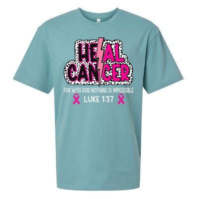 Heal Cancer Believe God Christian Sueded Cloud Jersey T-Shirt