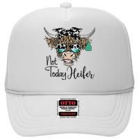 Highland Cow Bandana Cowhide Not Today Heifer Western Animal High Crown Mesh Back Trucker Hat