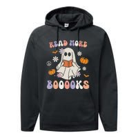 Halloween Cute Boo Read A Book Teacher's Day Performance Fleece Hoodie