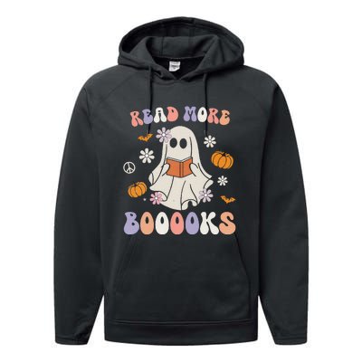 Halloween Cute Boo Read A Book Teacher's Day Performance Fleece Hoodie