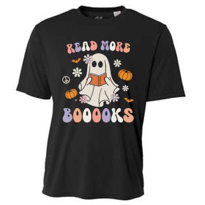 Halloween Cute Boo Read A Book Teacher's Day Cooling Performance Crew T-Shirt