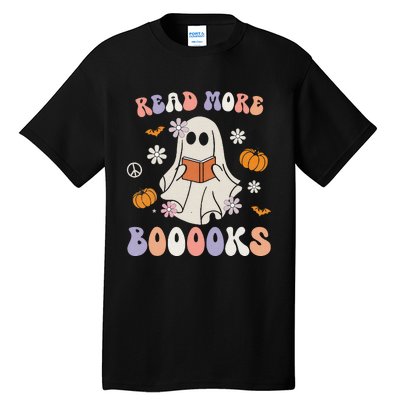 Halloween Cute Boo Read A Book Teacher's Day Tall T-Shirt