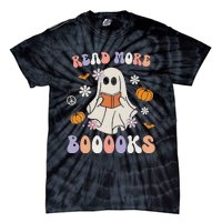 Halloween Cute Boo Read A Book Teacher's Day Tie-Dye T-Shirt