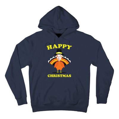 Happy Christmas Biden Funny Thanksgiving Turkey Hoodie