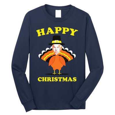 Happy Christmas Biden Funny Thanksgiving Turkey Long Sleeve Shirt