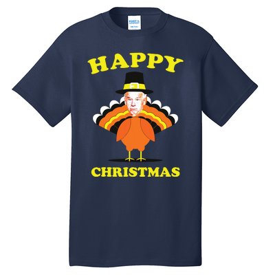 Happy Christmas Biden Funny Thanksgiving Turkey Tall T-Shirt