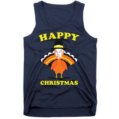 Happy Christmas Biden Funny Thanksgiving Turkey Tank Top