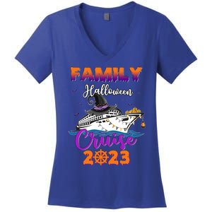 Halloween Cute Boo Cruise Squad Family Outfits Cruising Crew Great Gift Women's V-Neck T-Shirt