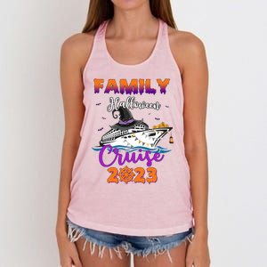 Halloween Cute Boo Cruise Squad Family Outfits Cruising Crew Great Gift Women's Knotted Racerback Tank