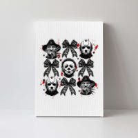 Halloween Coquette Bow Horror Characters Bow Spooky Season Canvas