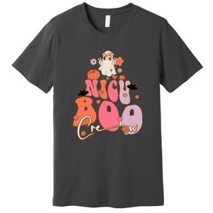 Halloween Cute Boo Groovy Ghost Nicu Boo Crew Gift Premium T-Shirt