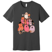 Halloween Cute Boo Groovy Ghost Nicu Boo Crew Gift Premium T-Shirt