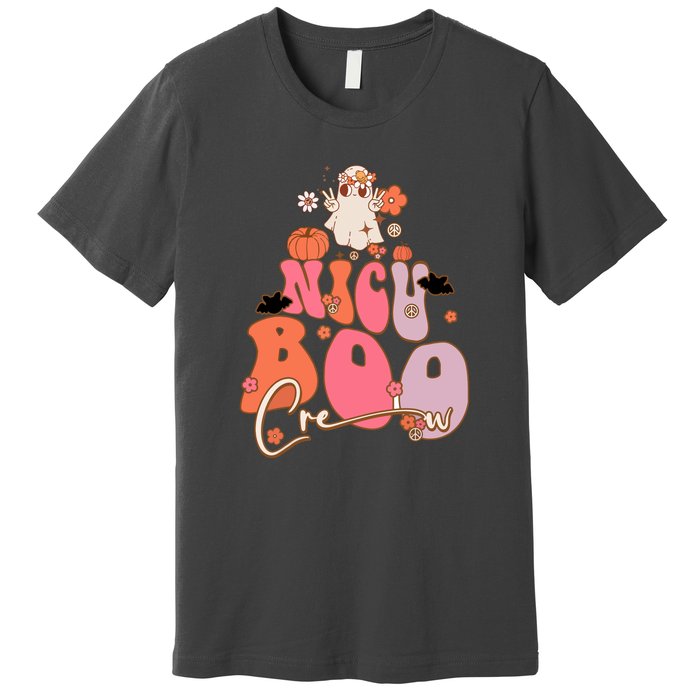 Halloween Cute Boo Groovy Ghost Nicu Boo Crew Gift Premium T-Shirt