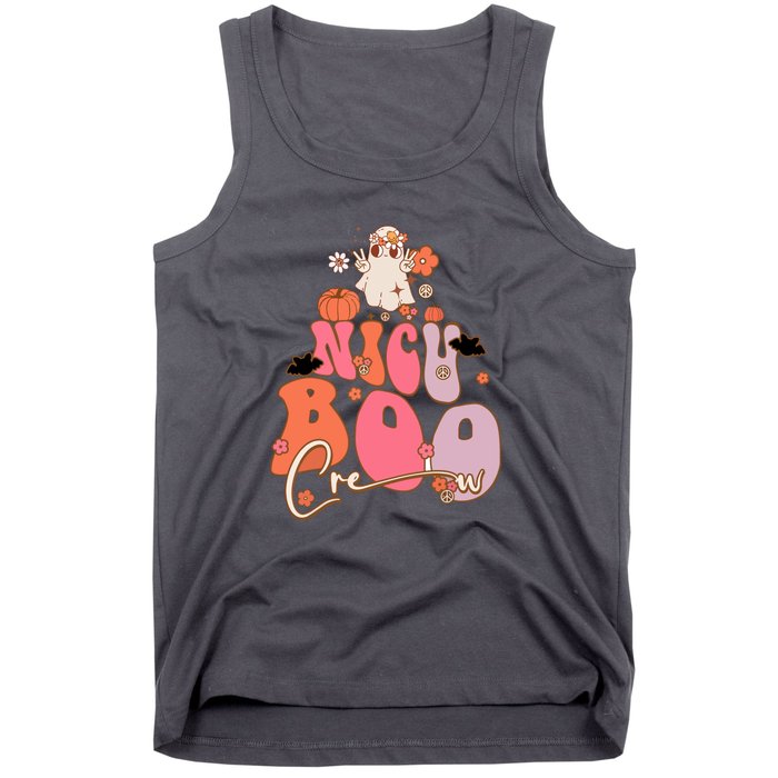 Halloween Cute Boo Groovy Ghost Nicu Boo Crew Gift Tank Top