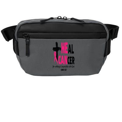 Heal Cancer Believe God Christian Breast Cancer Awareness Crossbody Pack