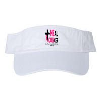 Heal Cancer Believe God Christian Breast Cancer Awareness Valucap Bio-Washed Visor