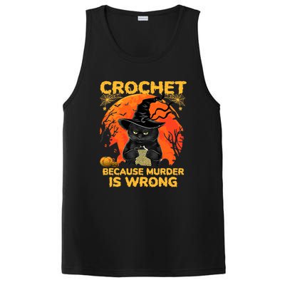 Halloween Crochet Because Murder Is Wrong For Halloween Cat PosiCharge Competitor Tank