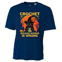 Halloween Crochet Because Murder Is Wrong For Halloween Cat Cooling Performance Crew T-Shirt