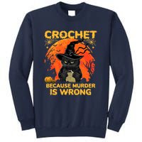 Halloween Crochet Because Murder Is Wrong For Halloween Cat Sweatshirt