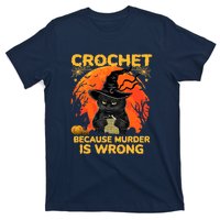 Halloween Crochet Because Murder Is Wrong For Halloween Cat T-Shirt