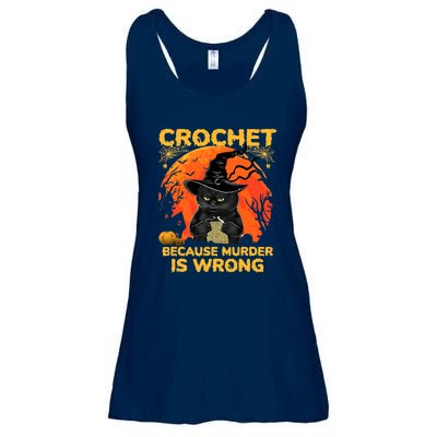 Halloween Crochet Because Murder Is Wrong For Halloween Cat Ladies Essential Flowy Tank