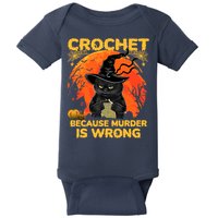 Halloween Crochet Because Murder Is Wrong For Halloween Cat Baby Bodysuit