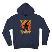 Halloween Crochet Because Murder Is Wrong For Halloween Cat Tall Hoodie