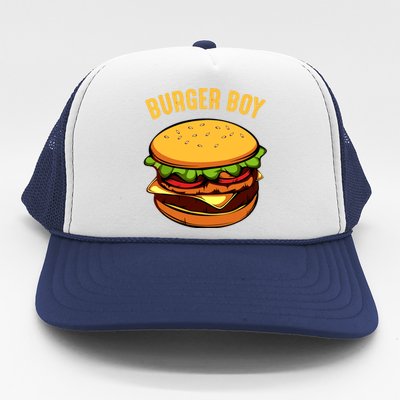 Hamburger Cheeseburger Burger Boy Funny Fast Food Lover Trucker Hat