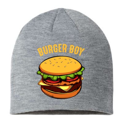 Hamburger Cheeseburger Burger Boy Funny Fast Food Lover Sustainable Beanie