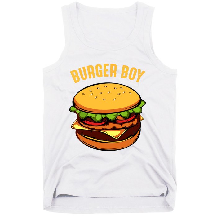 Hamburger Cheeseburger Burger Boy Funny Fast Food Lover Tank Top