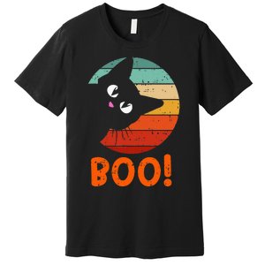 Halloween Cat Boo Cute Black Cat Costume Lover Premium T-Shirt